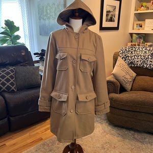 Old Navy like new wool blend coat with hood